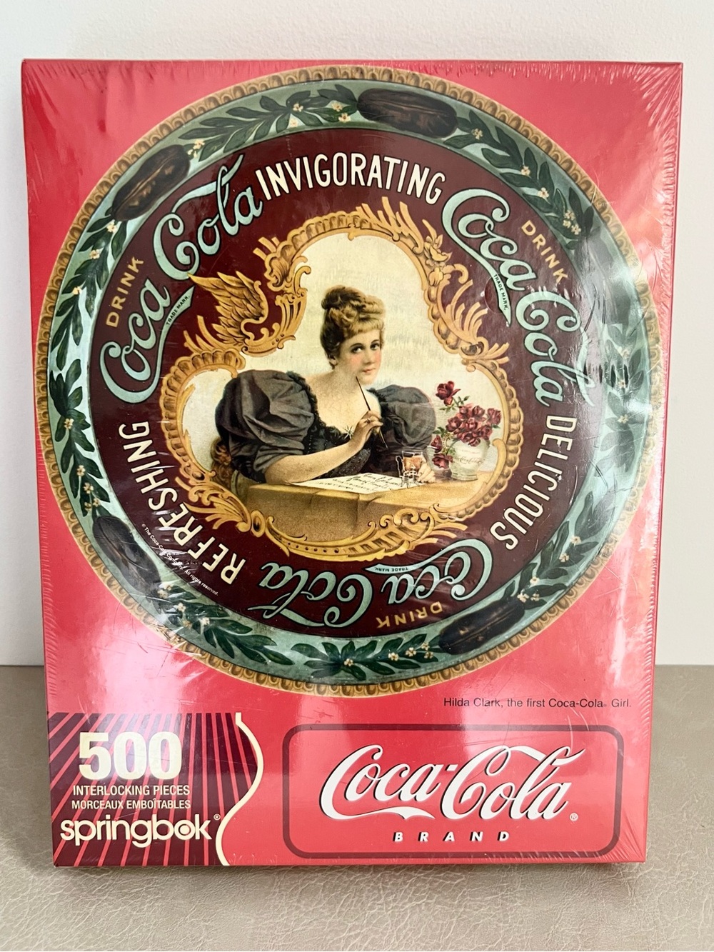 NEW Springbok Coca-Cola 500 Piece Puzzle Hilda Clark First Coke Girl Vintage Art
